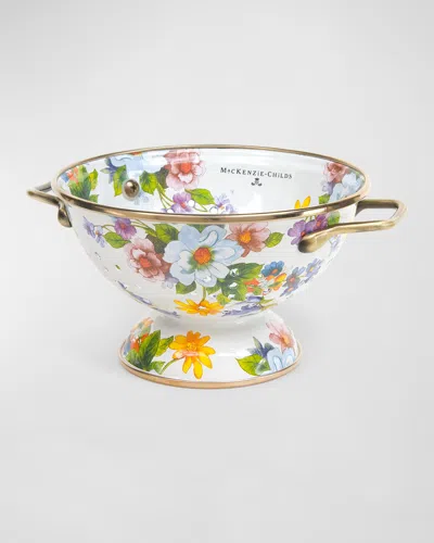 Mackenzie-childs Small Flower Market Colander In White