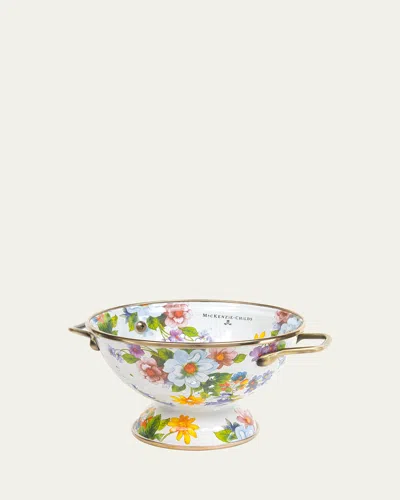 Mackenzie-childs Small Flower Market Colander In White