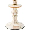 Mackenzie-childs Mackenzie Childs Small Mocha Check Candlestick Holder In Neutral
