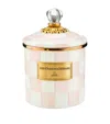Mackenzie-childs Mackenzie Childs Rosy Check Enameled Steel Small Canister In Pink