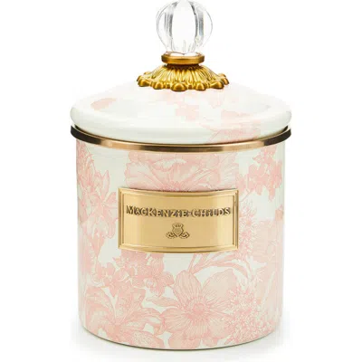 Mackenzie-childs Mackenzie Childs Small Rosy English Canister In Pink