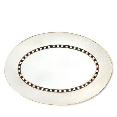 Mackenzie-childs Soho Serving Platter In White