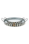 Mackenzie-childs Mackenzie Childs Spectator Set Of 2 Galvanized Steel Serving Trays In Black