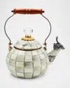 Mackenzie-childs Sterling Check 1-qt. Whistling Tea Kettle