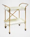 Mackenzie-childs Sterling Check 2-tier Kitchen Cart