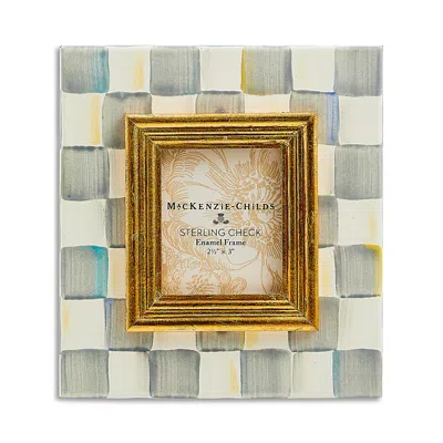 Mackenzie-childs Sterling Check 2.5 X 3 Frame In Gold