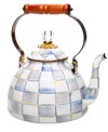 Mackenzie-childs Mackenzie Childs Sterling Check Enameled Steel 3-quart Tea Kettle In No Color