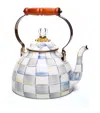 Mackenzie-childs Mackenzie Childs Sterling Check Enameled Steel 3-quart Tea Kettle