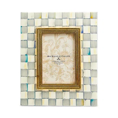 Mackenzie-childs Sterling Check 4 X 6 Frame In Gold