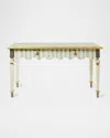 Mackenzie-childs Sterling Check & Stripe Console Table