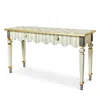 Mackenzie-childs Sterling Check & Stripe Console Table In Multi