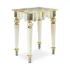 Mackenzie-childs Sterling Check & Stripe Side Table In Multi