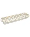 Mackenzie-childs Mackenzie Childs Sterling Check Enameled Steel Baguette Dish In No Color