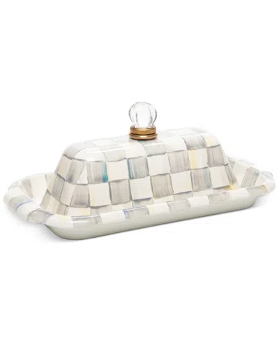 MACKENZIE-CHILDS STERLING CHECK BUTTER BOX