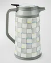 Mackenzie-childs Sterling Check Coffee Carafe, 3 Quarts