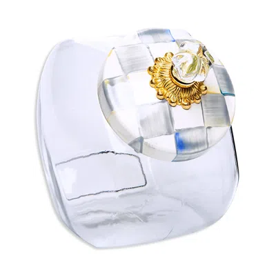 MACKENZIE-CHILDS MACKENZIE-CHILDS STERLING CHECK COOKIE JAR