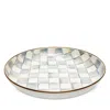Mackenzie-childs Mackenzie Childs Sterling Check Enameled Steel Abundant Bowl In Gray/white