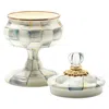 Mackenzie-childs Sterling Check Enamel Curiosity Pot