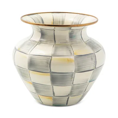 MACKENZIE-CHILDS MACKENZIE-CHILDS STERLING CHECK ENAMEL LARGE VASE