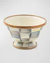 Mackenzie-childs Sterling Check Enamel Little Sugar Bowl