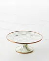 Mackenzie-childs Sterling Check Enamel Mini Pedestal Platter