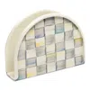 Mackenzie-childs Sterling Check Enamel Napkin Holder In Multi