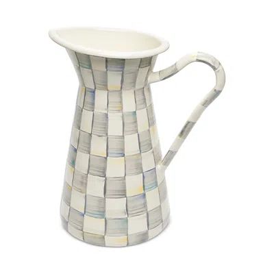MACKENZIE-CHILDS MACKENZIE-CHILDS STERLING CHECK ENAMEL PITCHER, LARGE