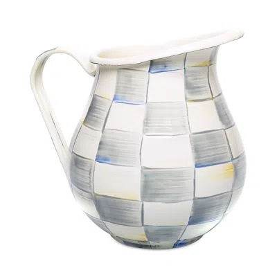 MACKENZIE-CHILDS MACKENZIE-CHILDS STERLING CHECK ENAMEL PITCHER