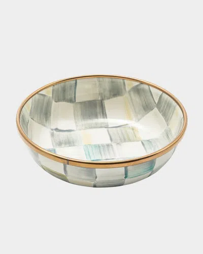 Mackenzie-childs Sterling Check Enamel Relish Dish