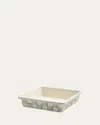 Mackenzie-childs Mackenzie Childs Sterling Check Enameled Steel Square Baking Pan