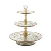 Mackenzie-childs Mackenzie Childs Sterling Check Three Tier Sweet Stand In Multi