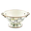 Mackenzie-childs Sterling Check Enamel Almost Everything Bowl In Gray Check
