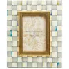 Mackenzie-childs Mackenzie Childs Sterling Check Enameled Steel 4 X 6-inch Picture Frame