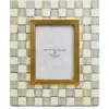 Mackenzie-childs Mackenzie Childs Sterling Check Enameled Steel 5 X 7-inch Picture Frame