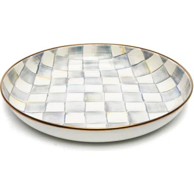 Mackenzie-childs Mackenzie Childs Sterling Check Enameled Steel Abundant Bowl In Gray/white