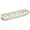 Mackenzie-childs Mackenzie Childs Sterling Check Enameled Steel Baguette Dish