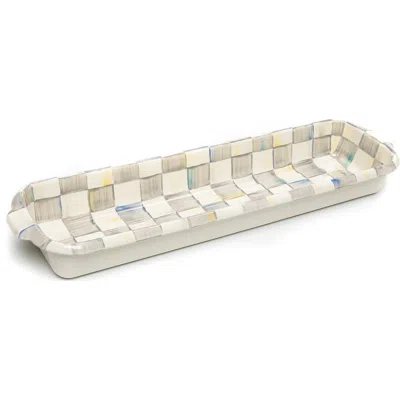 Mackenzie-childs Mackenzie Childs Sterling Check Enameled Steel Baguette Dish In No Color