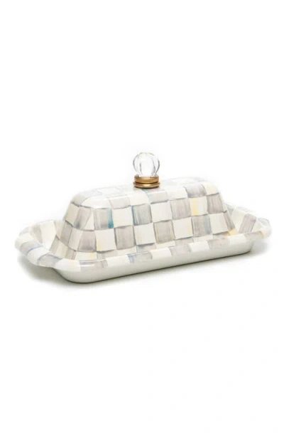 Mackenzie-childs Mackenzie Childs Sterling Check Enameled Steel Butter Box In No Color