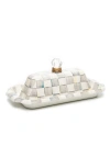 Mackenzie-childs Mackenzie Childs Sterling Check Enameled Steel Butter Box