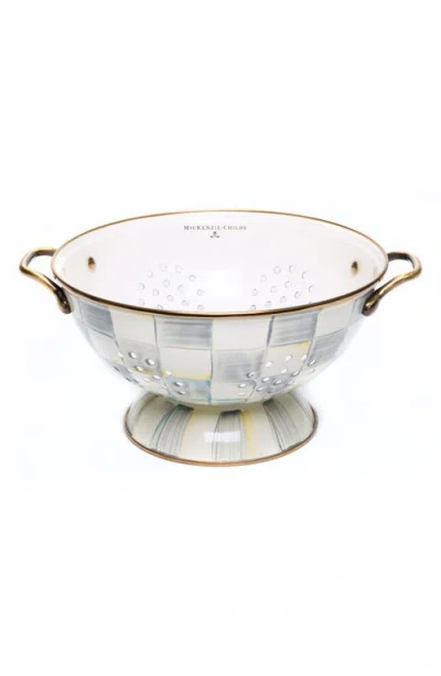 Mackenzie-childs Mackenzie Childs Sterling Check Enameled Steel Colander In No Color