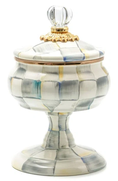 Mackenzie-childs Mackenzie Childs Sterling Check Enameled Steel Curiosity Pot