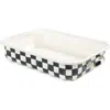 Mackenzie-childs Mackenzie Childs Sterling Check Enameled Steel Roasting Pan & Rack