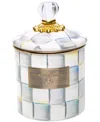 Mackenzie-childs Mackenzie Childs Sterling Check Demi Enameled Steel Canister In No Color