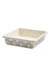 Mackenzie-childs Mackenzie Childs Sterling Check Enameled Steel Square Baking Pan