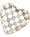 MACKENZIE-CHILDS STERLING CHECK FLUTED HEART PLATE