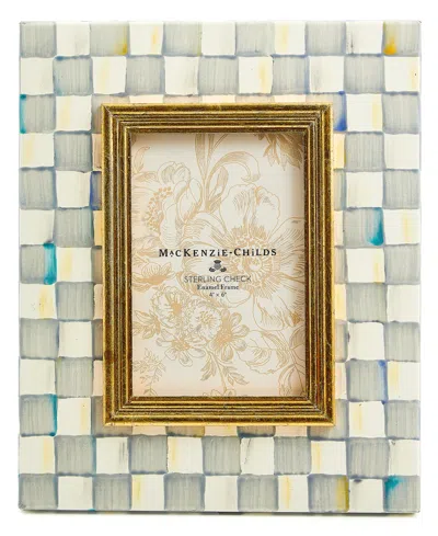 Mackenzie-childs Sterling Check Frame, 4" X 6" In No Color