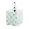 Mackenzie-childs Sterling Check Lacquer Soap Pump In Green