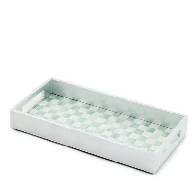 Mackenzie-childs Sterling Check Lacquer Vanity Tray In Green