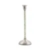 Mackenzie-childs Sterling Check Large Candlestick In Sterling Check