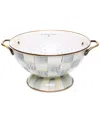 Mackenzie-childs Sterling Check Large Colander In No Color